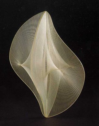 Naum Gabo. 1950. "Linear construction No. 2
      (Variation No. 1)." Perspex with nylon monofilament